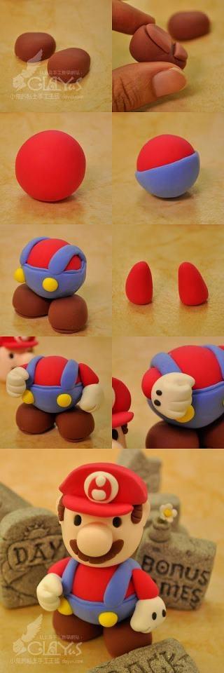Tuto fimo : Mario tuto_personnage_mario_fimo2