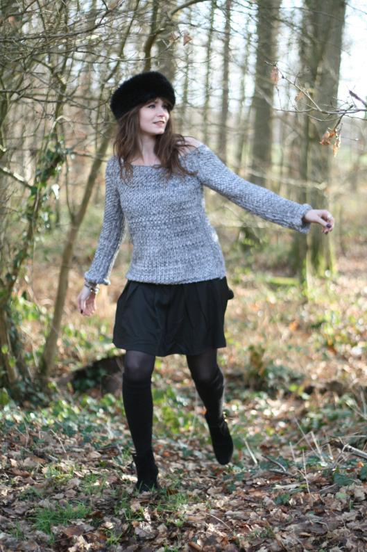 Ivy look jupe pull sweat