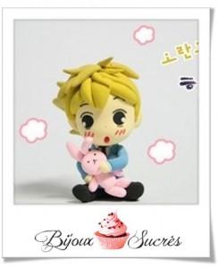 Tuto fimo : Petit garçon et lapinou personnage pâte polymère