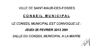 Conseil municipal du 28 février 2013