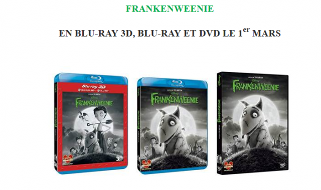 Frankenweenie en Blu-Ray et DVD le 1er mars – Découvrez deux extraits !‏