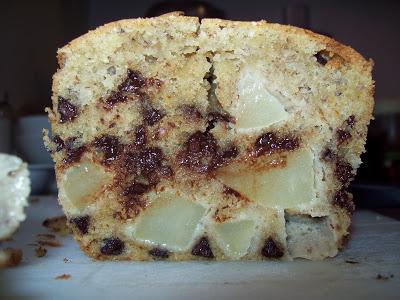 Ronde Interblog n°35: cake automnal (noisettes, poires et chocolat)
