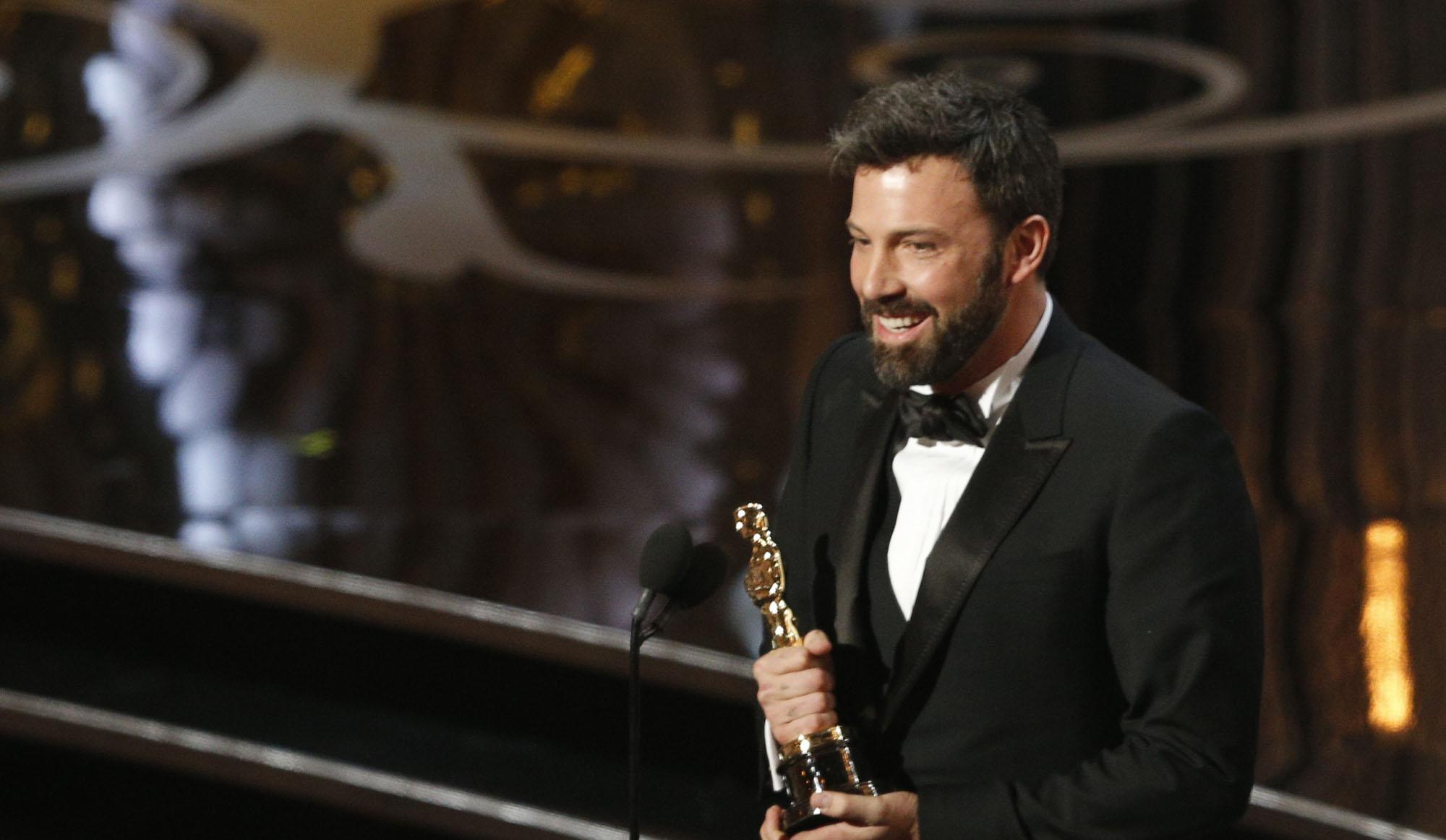 Director and producer Ben Affleck accepts the Oscar for best picture for 