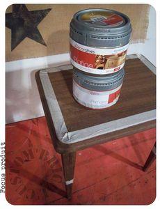 Vintage dorures Desserte teck -focus produit