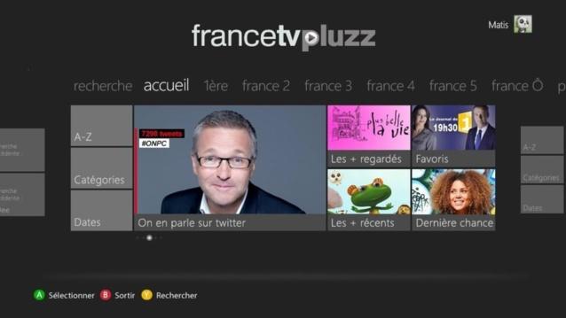 France TV et Microsoft lancent Pluzz sur XBOX 360