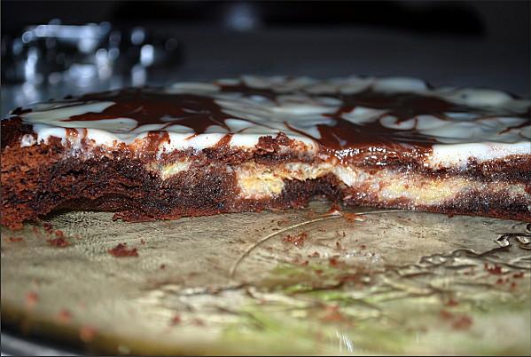 Fondant marbré au chocolat/ banane gateau fondant au chocolat
