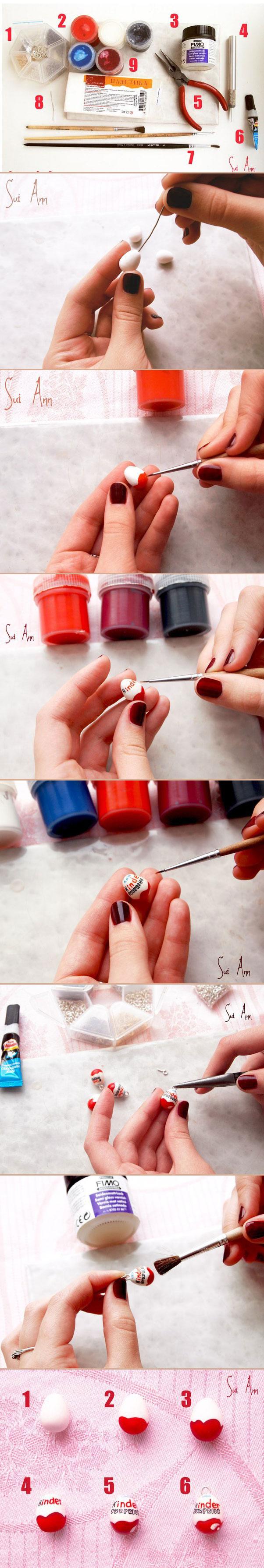 Tuto bijoux gourmands : œufs kinder bijoux gourmands