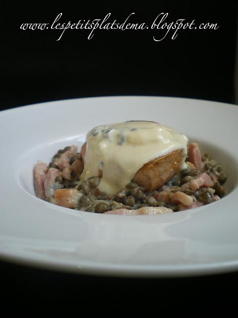Grenadins de veau aux lentilles et Saint-Agur Grenadins de veau aux lentilles et Saint-Agur