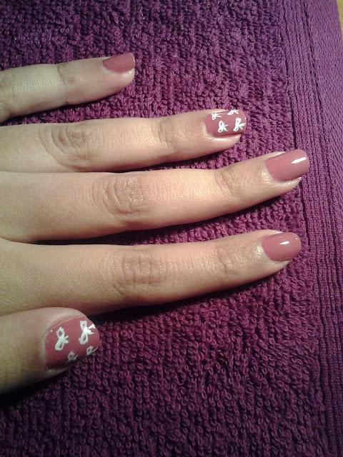 Nail of the day : Romantic Bow Nail of the day : Romantic Bow