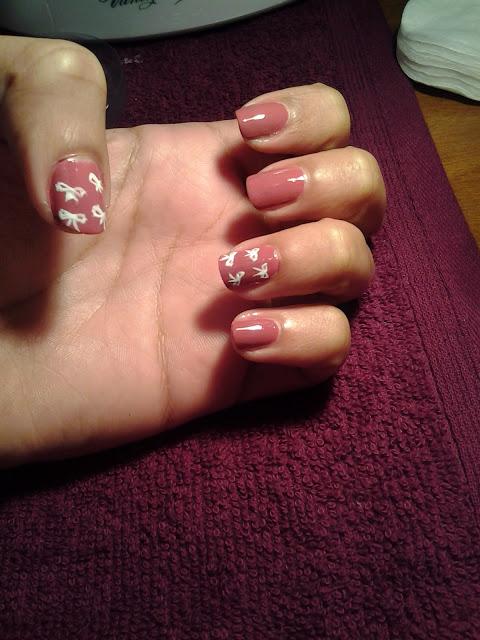 Nail of the day : Romantic Bow Nail of the day : Romantic Bow