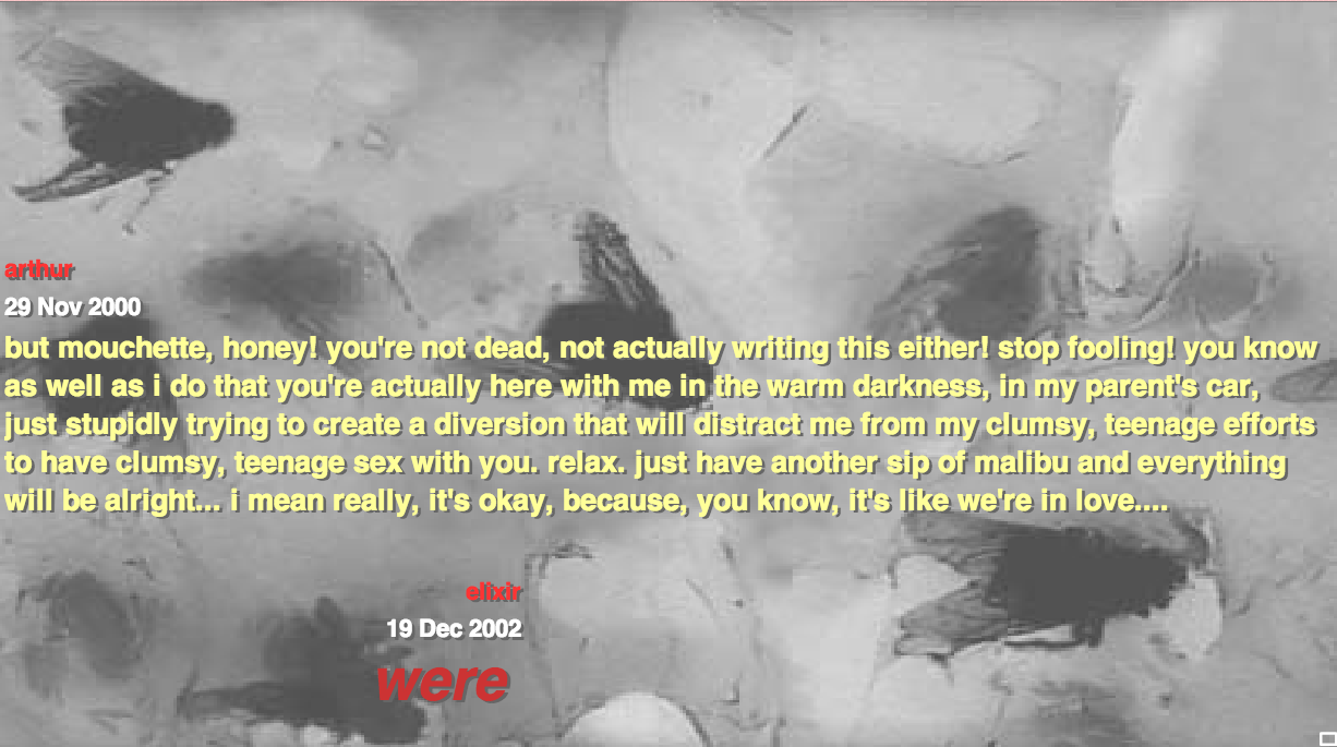 Mouchette, 13 ans ou presque, Amsterdam Lullaby for a dead fly