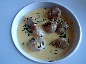 On mange quoi demain ? Noix de St Jacques au safran Noix de St Jacques au safran 4