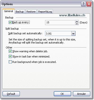 AnyBackup incremental backup