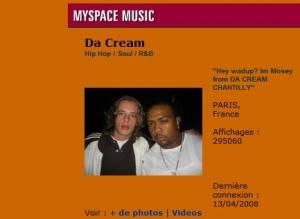 Sur son MySpace, Pierre Sarkozy alias Mosey s'affiche avec Timbaland