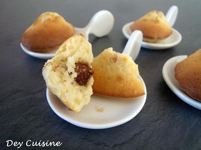 Madeleines coeur praliné Madeleines coeur praliné