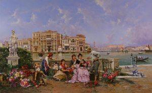 M. Ocaña : Flores en Venecia (83x50 cm) Exposition M. Ocaña à la Puerta de Alcalá