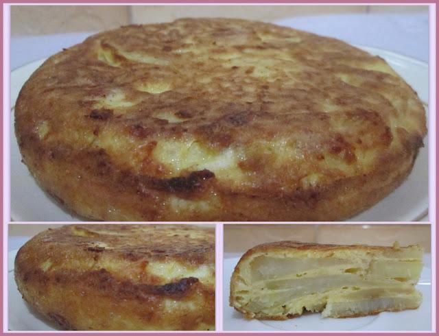 Tortilla espagnole au pomme de terre sans gluten.