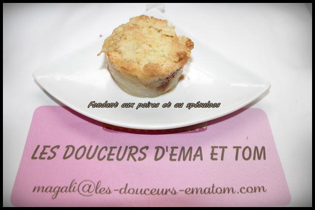 Fondant aux poires et au spéculoos Fondant aux poires et au spéculoos