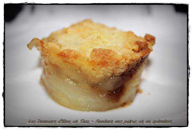 Fondant aux poires et au spéculoos Fondant aux poires et au spéculoos