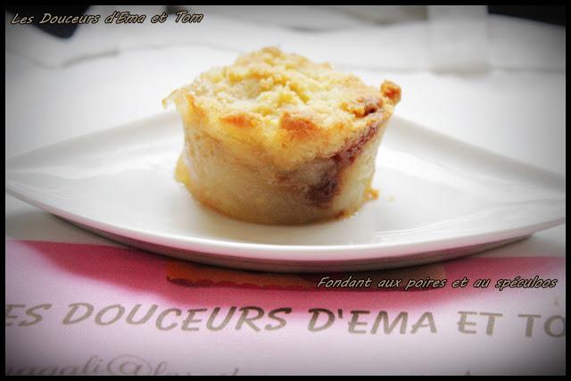 Fondant aux poires et au spéculoos Fondant aux poires et au spéculoos