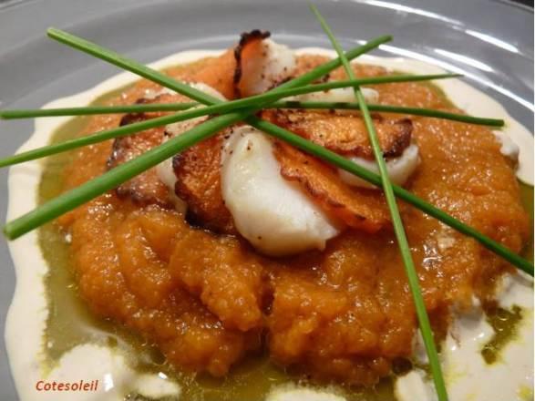 ROSACE DE SAINT-JACQUES AU POTIRON Potiron et St Jacques