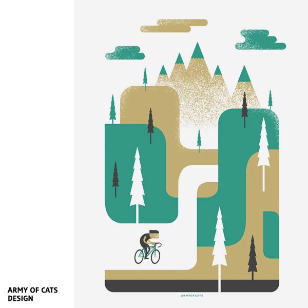 Posterize #5 : Bike posters 2/2 Ride to the Hills par Army of Cats