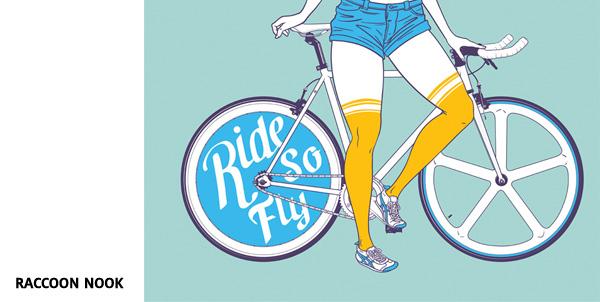 Posterize #5 : Bike posters 2/2 Ride So Fly par Raccoon Noo