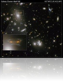 En haut à gauche, le portrait de la galaxie 