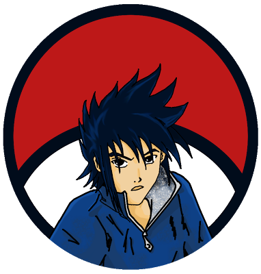 Portrait de Sasuke en couleur, par Juju Gribouille