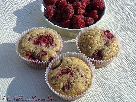 Mes recettes vos réalisations 94 muffins-framboises à table mamandine
