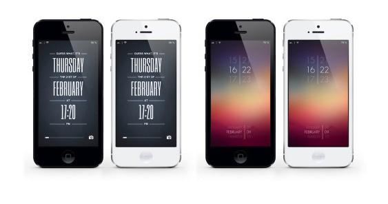 9 magnifiques thèmes d'écran de verrouillage pour iPhone 5 et iPod 5G...