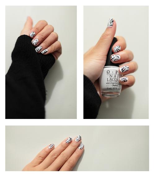nailart ~ Black & White Nailart ~
