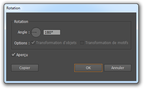 Comment créer une rotation répétée sous Illustrator Fenêtre rotation