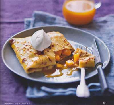 Les coussins au miel d’acacia, mangues et citron vert de Chistine crepes-w