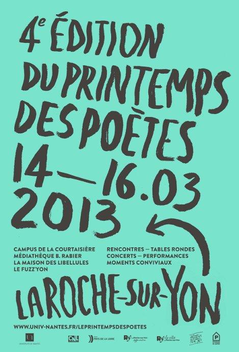 Le printemps des poètes à La Roche-sur-Yon Le printemps des poètes à La Roche-sur-Yon