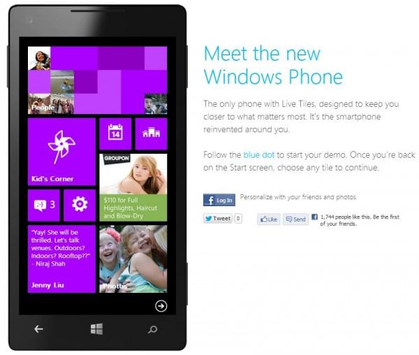 La démo web de WP8 à jour wp8-demo