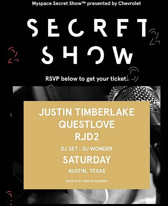 Concert au SXSW Festival pour le Myspace Secret Show secretshow.jpg