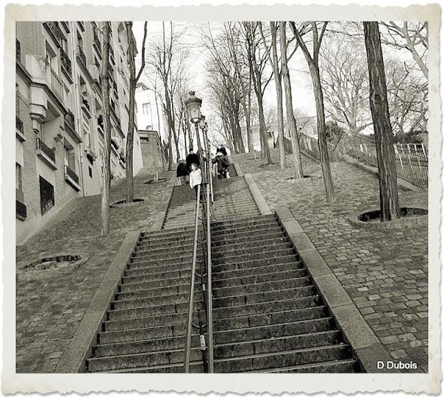 Montmartre les escaliers Paris