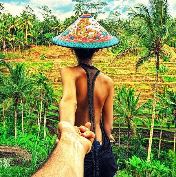 Petite excursion dans les rizières de Bali en Indonésie, où l'on peut admirer la technique originale d'irrigation des champs... © Murad Osmann
