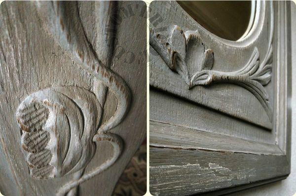 A l'heure du miroir Miroir facade comtoise -détails2