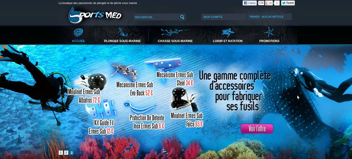 Nouveau site dédié à la Plongée Sportsmed.fr