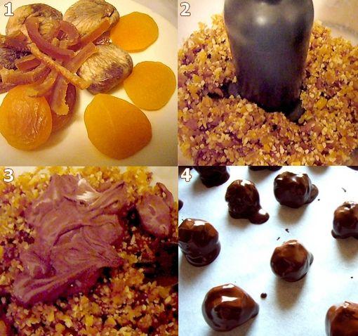 montage bouchee au fruit secs et chocolat