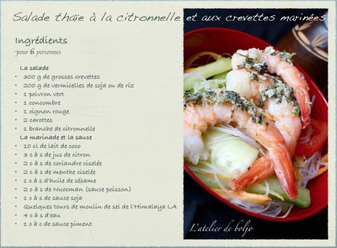 Salade thaïe à la citronnelle et aux crevettes marinées Salade thaïe à la citronnelle et aux crevettes marinées 4