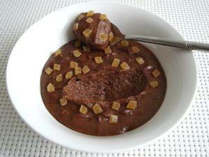 mousse protéinée au chocolat et aux dés de pommes DSC00054