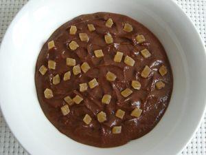 mousse protéinée au chocolat et aux dés de pommes DSC00050