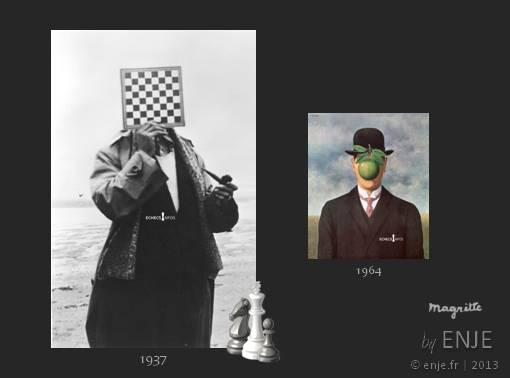 Magritte inspiré par le jeu d'échecs