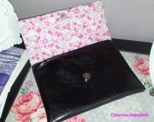 pochette noeud liberty rose et simili noir 012 Ma petite marotte : encore une jolie pochette