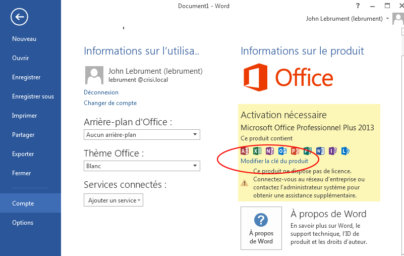 Activer Office 2013 avec une clé ss (2013-03-26 at 12.15.18)