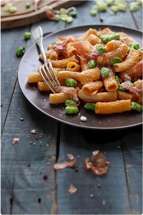 Pastasotto aux fèves et jambon cru Pastasotto aux fèves et jambon cru