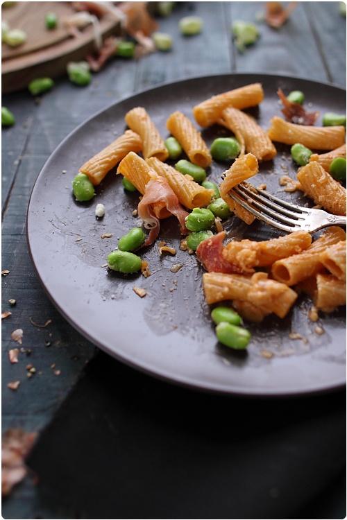 Pastasotto aux fèves et jambon cru Pastasotto aux fèves et jambon cru